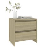 vidaXL Tables de chevet 2 Pièces chêne sonoma bois d'ingénierie