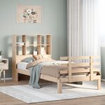 vidaXL Lit bibliothèque sans matelas 100x200 cm bois massif de pin