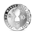 Pièce de monnaie 10 euro France 2022 argent BE – Coupe du monde de rugby en France (logo)