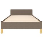 vidaXL Cadre de lit avec tête de lit Taupe 100x200 cm Tissu