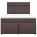 vidaXL Sommier à lattes de lit avec matelas Marron foncé 160x200 cm