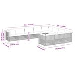 vidaXL Salon de jardin avec coussins 10 Pièces beige résine tressée