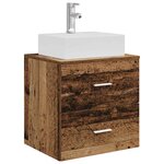 vidaXL Vanité de lavabo mural Bois ancien 49 5 x 41 x 62 5 cm