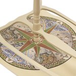 vidaXL Support de vin autoportant globe Bois d'eucalyptus Vert