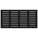 vidaXL Tête de lit murale Noir 126x3x63 cm Bois massif de pin