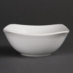 Bol carré à bords ondulés blancs 180(l)mm - lot de 12 - olympia -  - porcelaine 180x65mm