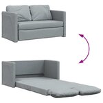 vidaXL Canapé-lit 2 en 1 gris clair 112x174x55 cm tissu