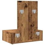 vidaXL Table de Maquillage Murale Bois Vieilli 60x40x70 cm