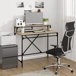 vidaXL Bureau chêne sonoma 100x50x90 cm bois d'ingénierie et fer
