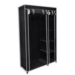 vidaXL Garde-robe pliable Noir 110 x 45 x 175 cm