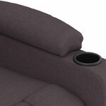 vidaXL Fauteuil de massage Marron foncé Tissu