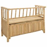 vidaXL Banc de Rangement de Jardin 110 x 47 x 80 cm Bambou Naturel