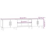 vidaXL Meuble TV noir 180x31 5x40 cm bois d'ingénierie