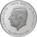 Pièce de monnaie en Argent 10 Dollars g 155.5 (5 oz) Millésime 2025 AUSPICIOUS BEASTS