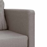 vidaXL Canapé-lit 2 en 1 taupe 112x174x55 cm tissu