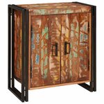 vidaXL Cabinet de chevet Multicolore bois de récupération massif