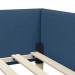 vidaXL Cadre de lit d'angle Autre avec tête de lit Bleu 100 x 200 cm