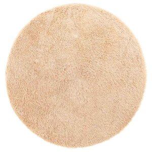 vidaXL Tapis Shaggy à poils longs NAVARRA beige 100x100 cm polyester