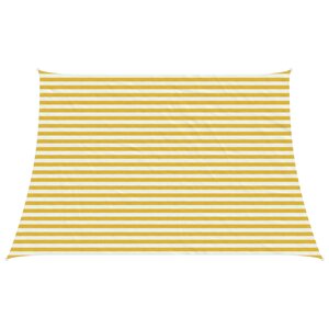 vidaXL Voile d'ombre 3 / 4 x 3 m HDPE Rectangulaire Jaune et blanc