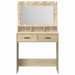 vidaXL Coiffeuse Chêne sonoma 79 x 41 x 135 cm Bois d'ingénierie