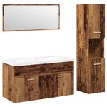 vidaXL Ensemble de meubles salle de bain 4 Pièces bois d'ingénierie