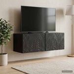 vidaXL Meuble TV mural 78 5 x 41 x 30 cm Noir Bois d'ingénierie