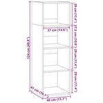 vidaXL Buffet chêne fumé 40x41x124 cm bois d'ingénierie