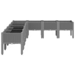 vidaXL Jardinière avec pieds gris clair 200x160x42 cm PP