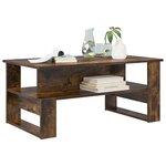 vidaXL Table basse Chêne fumé 90 x 50 x 40 cm Bois d'ingénierie