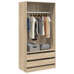 vidaXL Garde-robe Chêne sonoma 100x50x200 cm Bois d'ingénierie