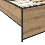 vidaXL Cadre de lit Chêne artisanal 80 x 200 cm Bois d'ingénierie