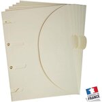 Pack 6 chemises de Classement Perforées Gris Naturel SMARTFOLDER