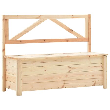 vidaXL Banc de rangement 120 cm Bois de pin massif