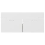 vidaXL Ensemble de meubles de bain 2 Pièces Blanc/chêne sonoma Aggloméré