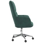 vidaXL Chaise de relaxation Vert foncé Velours