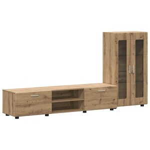 vidaXL Ensemble meuble TV FLORIN Chêne artisanal Bois d'ingénierie