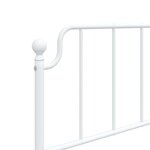 vidaXL Tête de lit métal blanc 100 cm