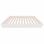 vidaXL Cadre de lit sans matelas blanc bois massif 200x200 cm
