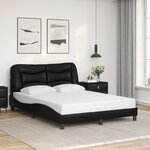 vidaXL Cadre de lit avec LED sans matelas noir 120x200 cm