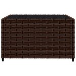 vidaXL Salon de jardin 3 Pièces avec coussins marron résine tressée