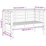 vidaXL Banc de jardin 111 5x53x71 cm bois massif de douglas