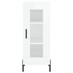 vidaXL Buffet Blanc brillant 34 5x34x90 cm Bois d'ingénierie