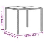vidaXL Ensemble à manger de jardin et coussins 5Pièces beige rotin acacia