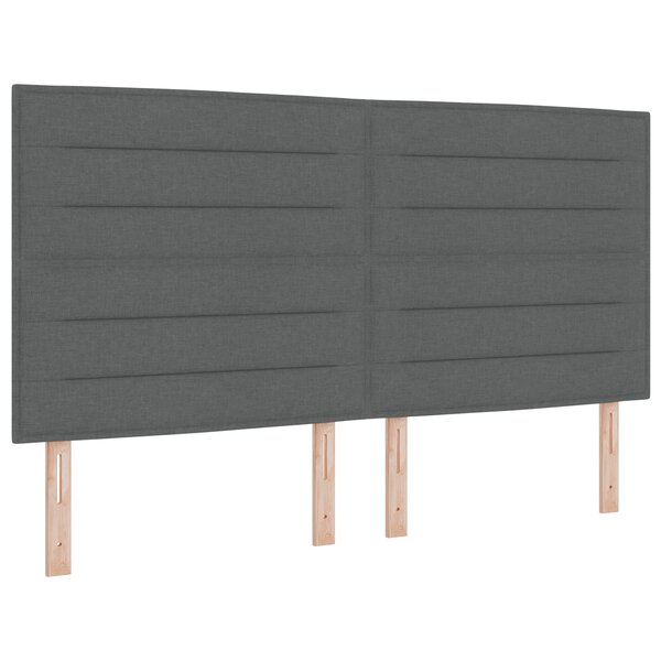 vidaXL Tête de lit design gris foncé 180 cm en tissu
