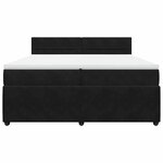 vidaXL Sommier à lattes de lit et matelas Noir 200x200 cm Velours