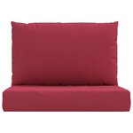 vidaXL Coussins de palette lot de 2 rouge bordeaux tissu oxford
