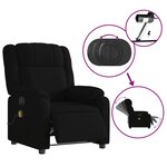vidaXL Fauteuil de massage inclinable électrique Noir Tissu