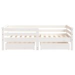 vidaXL Cadre de lit enfant tiroirs blanc 70x140 cm bois de pin massif