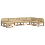 vidaXL Ensemble de canapés d'extérieur 8 Pièces Blanc et Beige