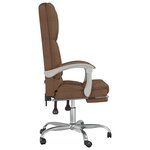 vidaXL Fauteuil de massage inclinable de bureau Marron Tissu